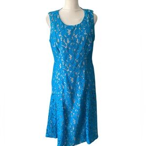 Ann Klein blue lace dress size 6